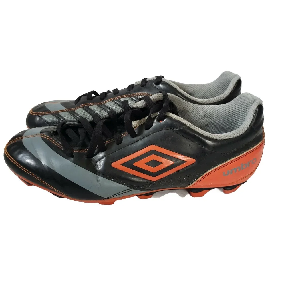 Umbro Soccer Cleats Mens Size 6.5 US Neon Orange Gray Black Sports